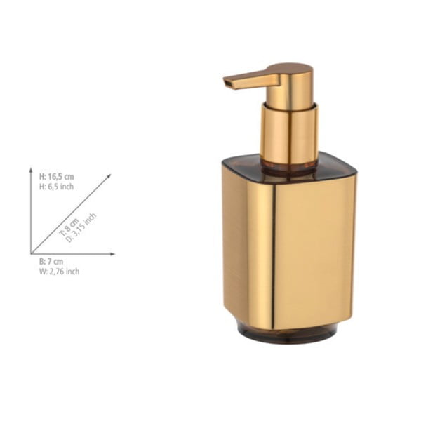 Ziepju dozators zelta krāsā Wenko Auron-image-1