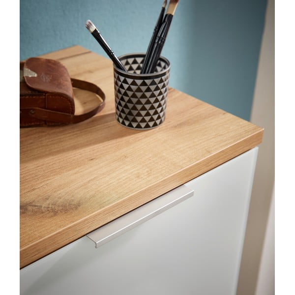 Balts ozolkoka imitācijas apavu plaukts Telde – Germania-image-1