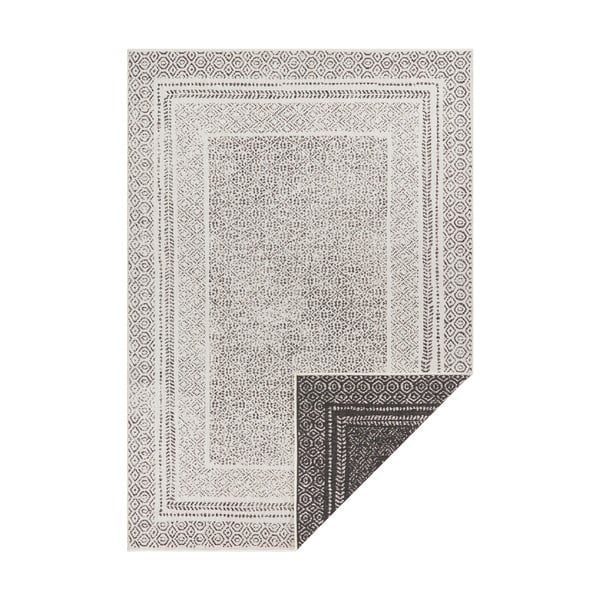 Melnbalts āra paklājs Ragami Berlin, 80 x 150 cm