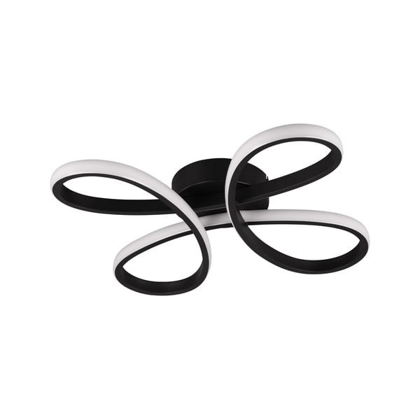Melna LED griestu lampa 40x40 cm Fly – Trio-image-3