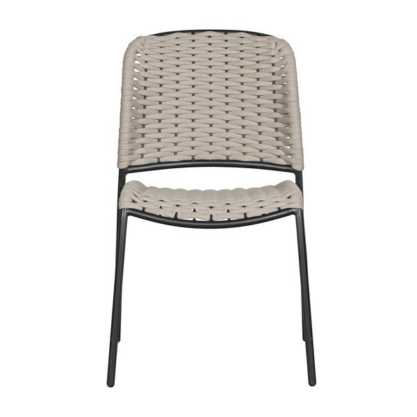 Melni/bēši metāla dārza krēsli (2 gab.) Taku – Exotan-image-2