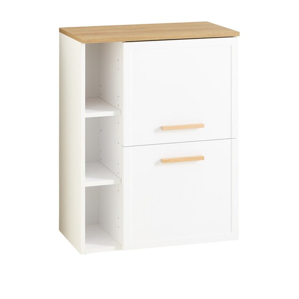 Balts zems/piekarams vannas istabas skapis 77x60 cm Quickset 383 – Pelipal