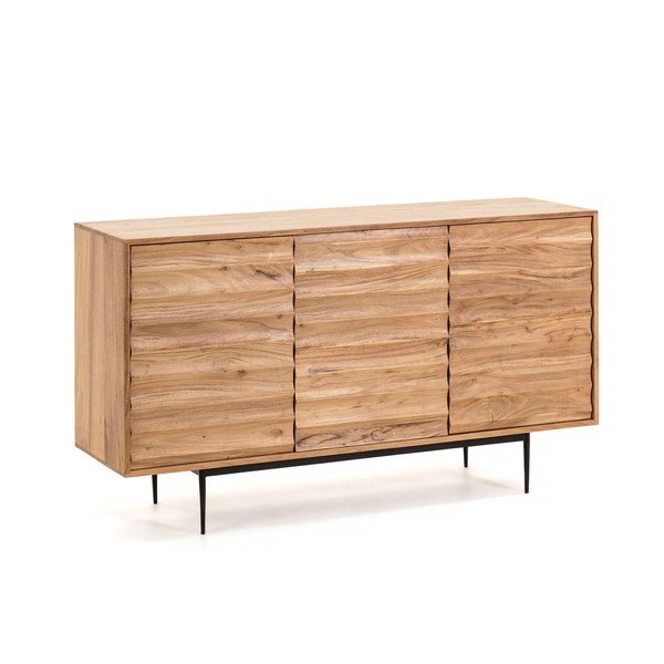 Gaiši brūna kumode no akācijas koka Kave Home Delsie, 147 x 81 cm-image-2