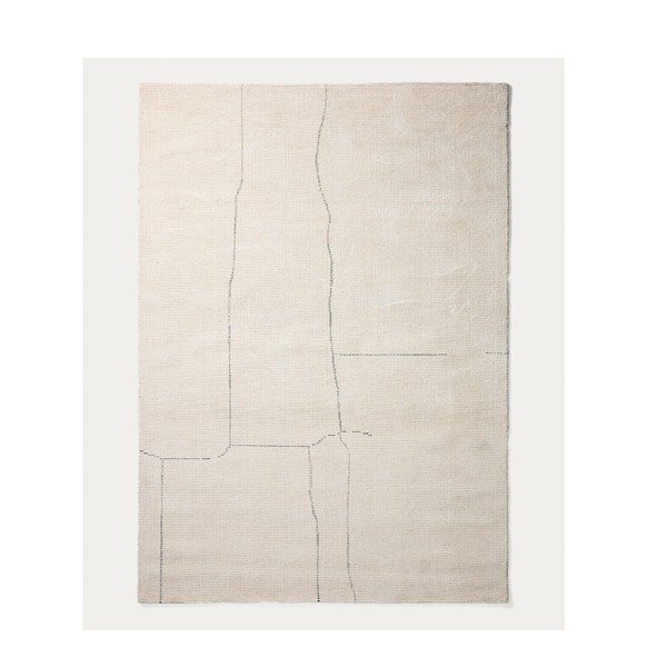 Krēmkrāsas ar rokām darināts paklājs 200x300 cm Lisdan – Kave Home