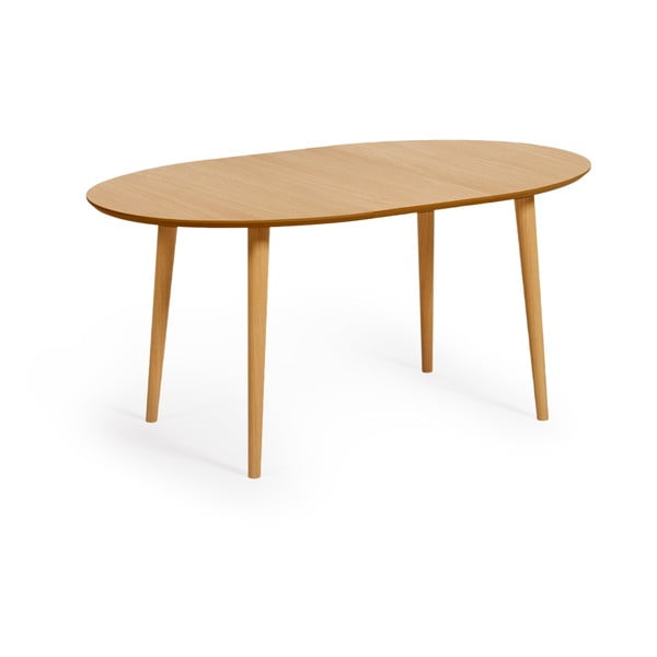 Dabīga toņa izvelkams ēdamgalds ar ozolkoka imitāciju 90x120 cm Oqui – Kave Home-image-2