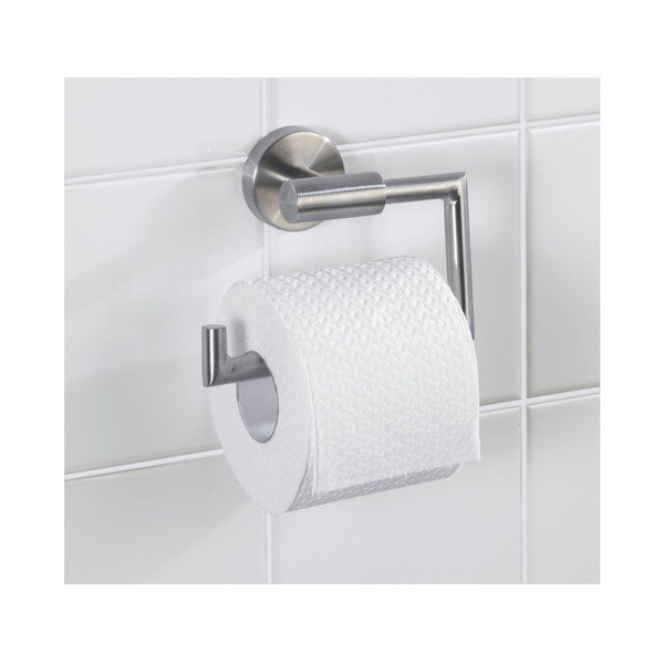 Matētas sudraba krāsas nerūsējošā tērauda sienas tualetes papīra turētājs Bosio – Wenko-image-1