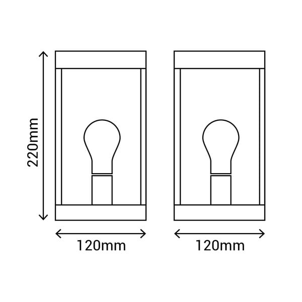 Sienas āra gaismeklis (augstums 22 cm) – SULION-image-3