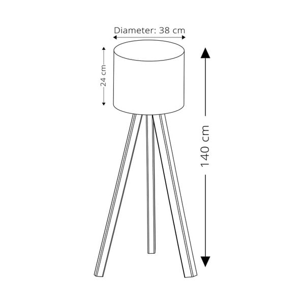 Stāvlampa ar gaiši rozā toni Aiden-image-1