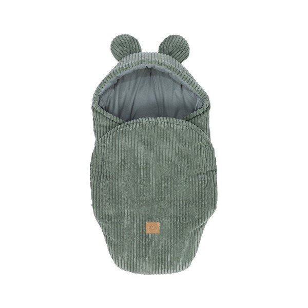 Zaļa velveta bērnu ietinamā sedziņa 45x80 cm – Meowbaby