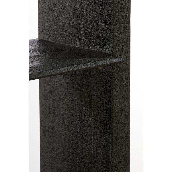 Melns masīvkoka grāmatplaukts 95x190 cm Sondrio – Light & Living-image-4