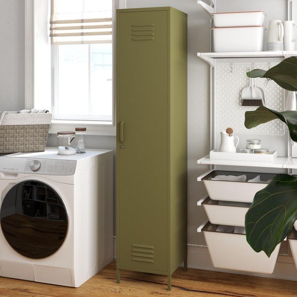 Zaļš metāla skapītis 37x182 cm Bradford – Støraa-image-4