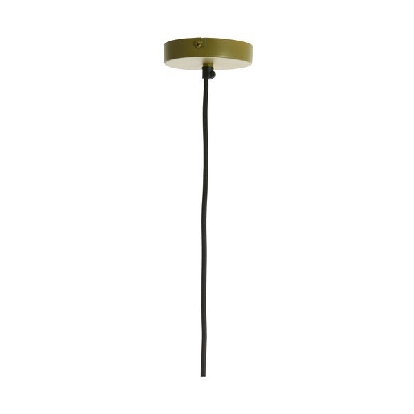 Zaļa piekaramā lampa ar auduma abažūru Milatos – Light & Living-image-3