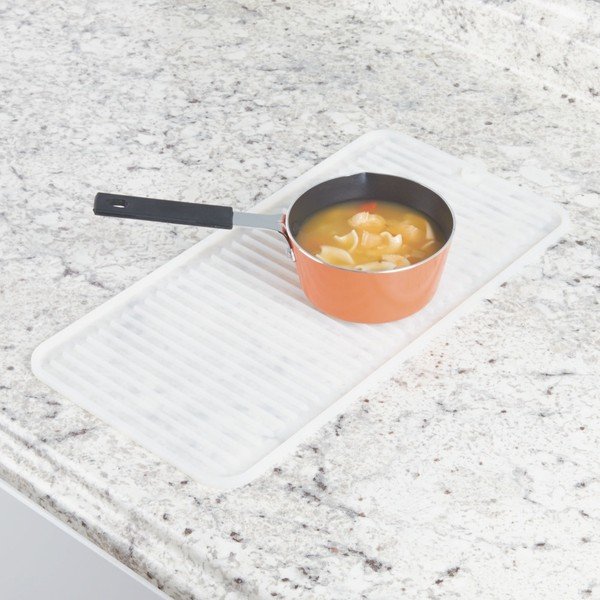 Silikona trauku žāvētājs iDesign Lineo Drying Mat, 40,5 x 20,5 cm-image-1