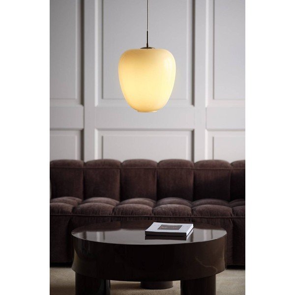 Krēmkrāsas/misiņa krāsas stikla piekaramā lampa ar regulējamu spilgtumu ø 35 cm Artut – Jotex-image-1