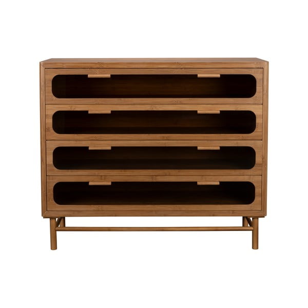 Dabīga toņa bambusa kumode 105x88x38 cm Caroun – Dutchbone