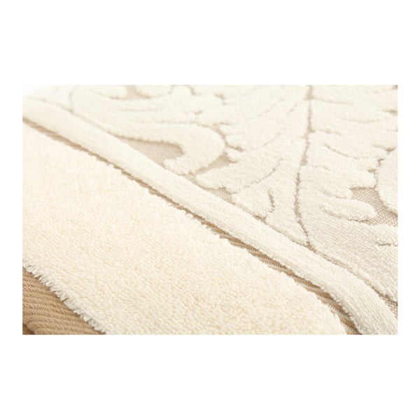 Krēmkrāsas kokvilnas dvieļu un vannas dvieļu komplekts Foutastic-image-1