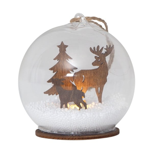 Dabīga toņa gaismas dekors ar Ziemassvētku motīvu ø 8 cm Fauna – Star Trading