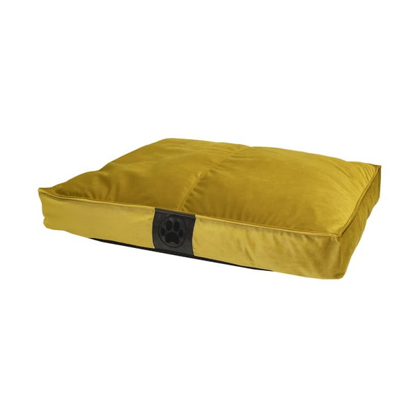 Dzeltena zamšādas gulta 75x55 cm Middle Stitch – Ego Dekor