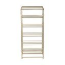 Zelta krāsas metāla vīna plaukts pudeļu skaits 10 25x57x22,5 cm Dual Floor – PT LIVING