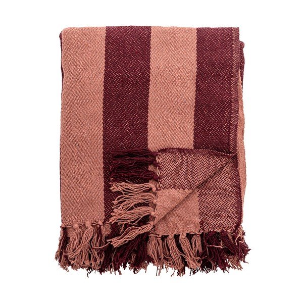 Bordo pleds no pārstrādātas kokvilnas 130x160 cm Frello – Bloomingville