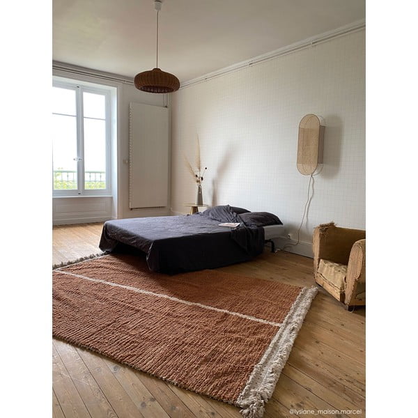 Ķieģeļu sarkans/bēšs kokvilnas paklājs 170x240 cm Duetto Toffee – Lorena Canals-image-4