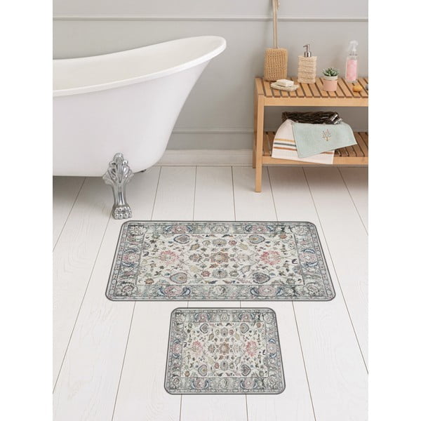 Pelēki vannas istabas paklājiņi (2 gab.) 60x100 cm – Mila Home-image-4