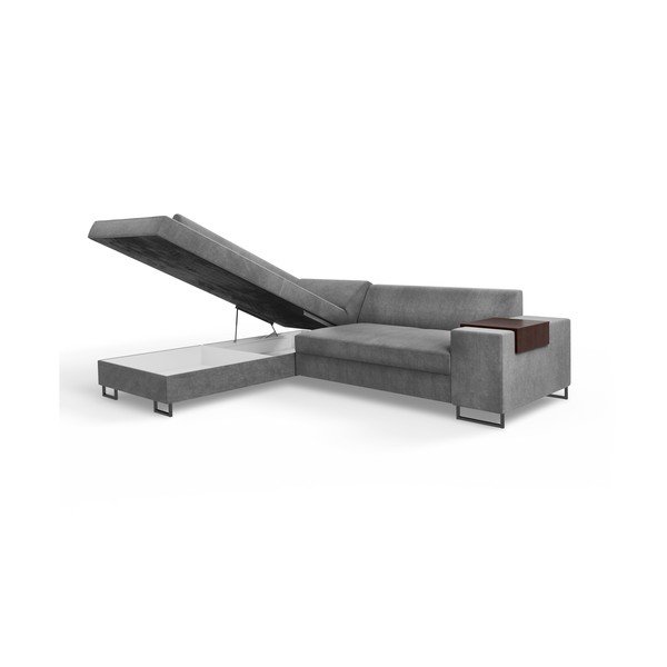 Cosmopolitan Design San Diego pelēks dīvāns, kreisais stūris-image-4