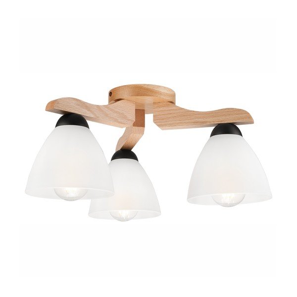Balta griestu lampa ar stikla abažūru ø 16 cm Andreas – LAMKUR