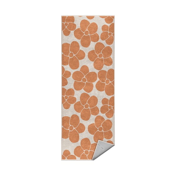 Oranžs mazgājams celiņa paklājs 60x230 cm Orange Meadow – Mila Home