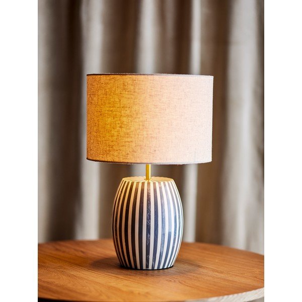 Balta/pelēka LED galda lampa (augstums 47 cm) Tali – Bloomingville-image-1