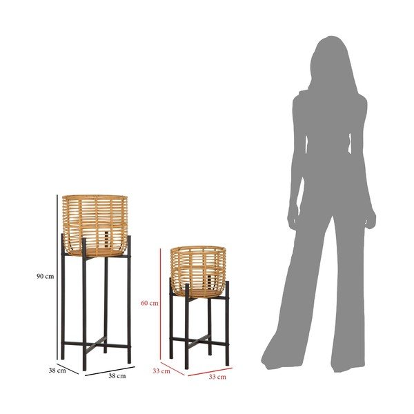 2 rotangpalmas podiņu komplekts Mauro Ferretti, augustums 90 cm-image-2