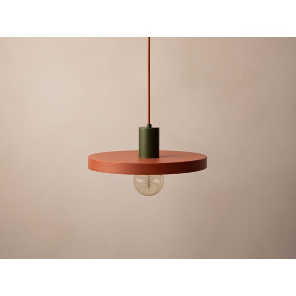 Ķieģeļu sarkana metāla piekaramā lampa ø 30 cm Ori – Micadoni -image-3