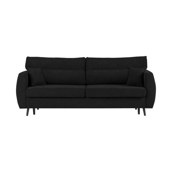 Melns trīsvietīgs dīvāns ar glabāšanas vietu Cosmopolitan Design Brisbane, 231 x 98 x 95 cm