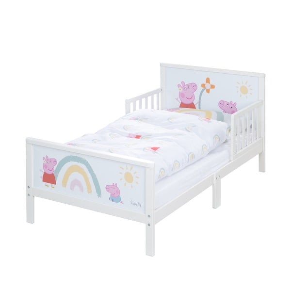 Balta bērnu gulta 70x140 cm Peppa Pig – Roba