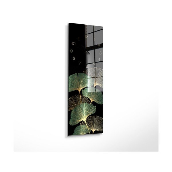 Stikla sienas pulkstenis Gingko - Styler-image-2