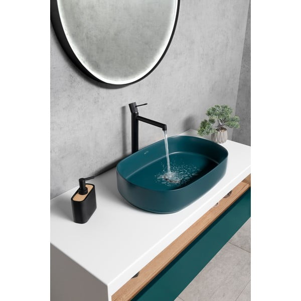 Matēti melns stāvošs jaucējkrāns izlietnei Solaris – Sapho-image-2