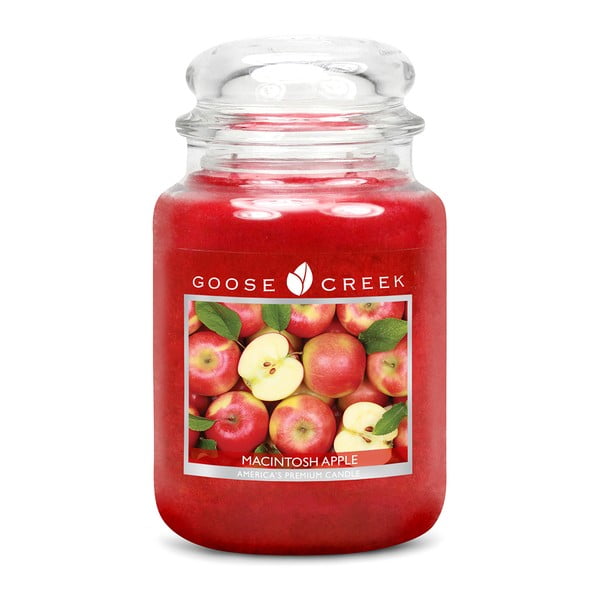 Aromatizēta svece stikla burciņā Goose Creek Red Apple, 150 degšanas stundas
