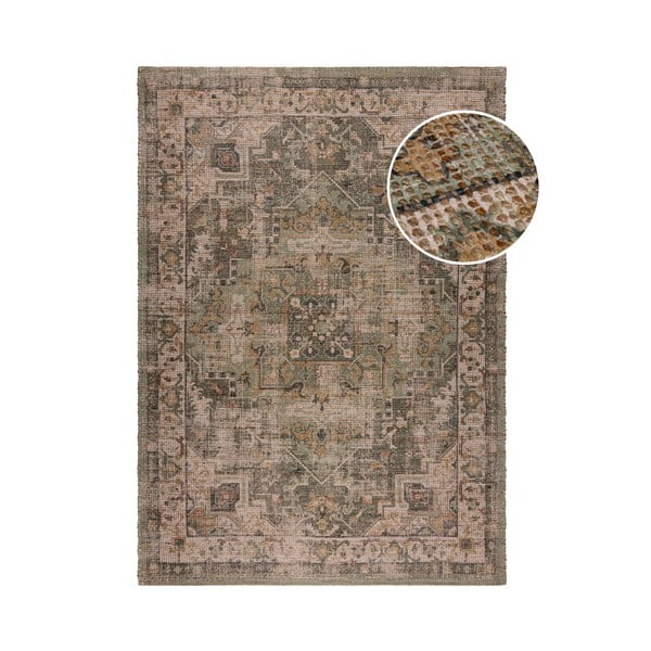 Haki ar rokām darināts paklājs no džutas maisījuma 80x150 cm Selena Jute Traditional – Flair Rugs