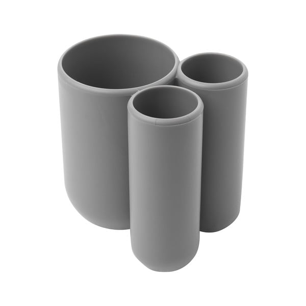 Pelēks plastmasas trauks zobu birstēm Touch – Umbra-image-3