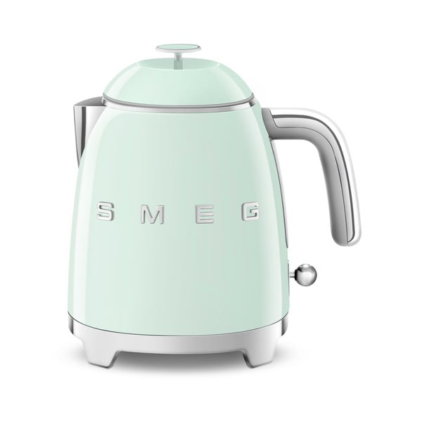 Gaiši zaļa nerūsējošā tērauda elektriskā tējkanna 800 ml Retro Style – SMEG