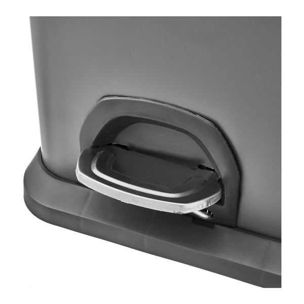 Nerūsējošā tērauda atkritumu tvertne ar pedāli atkritumu šķirošanai 30 l Litros – Casa Selección-image-1