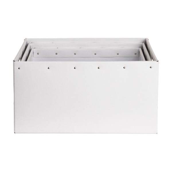 Baltas kartona uzglabāšanas kastes (3 gab.) Ture – Bigso Box of Sweden-image-3