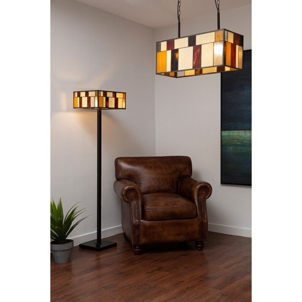 Metāla piekaramā lampa ar stikla abažūru Waldorf – Premier Housewares-image-1