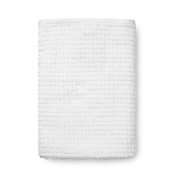 Balts frotē dvielis no organiskās kokvilnas  70x140 cm Check – JUNA