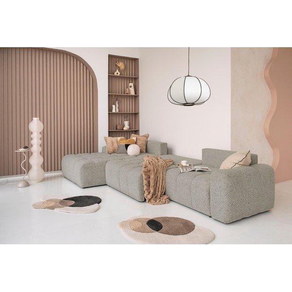 Gaiši brūns salokāms modulārais stūra dīvāns ar uzglabāšanas vietu (ar kreiso stūri) Lulu – Miuform-image-1