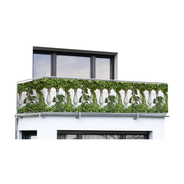 Zaļš plastmasas balkona aizslietnis 500x85 cm – Maximex