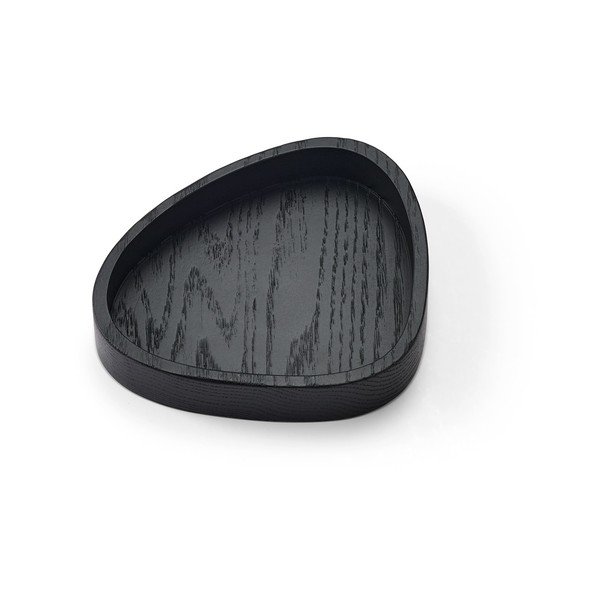 Melna dekoratīva koka uzglabāšanas kaste 14x12,5x3 cm Curve S – LIND DNA-image-1