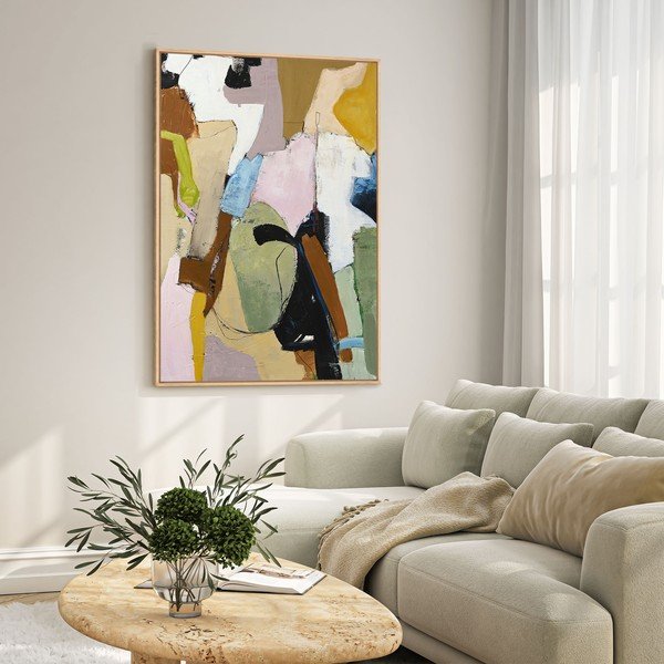 Drukāta glezna uz audekla ar rokām krāsotiem elementiem 93x117 cm Out Of Ordinary – Malerifabrikken-image-1