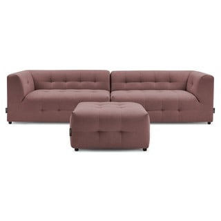 Tumši rozā dīvāns 324 cm Kleber - Bobochic Paris