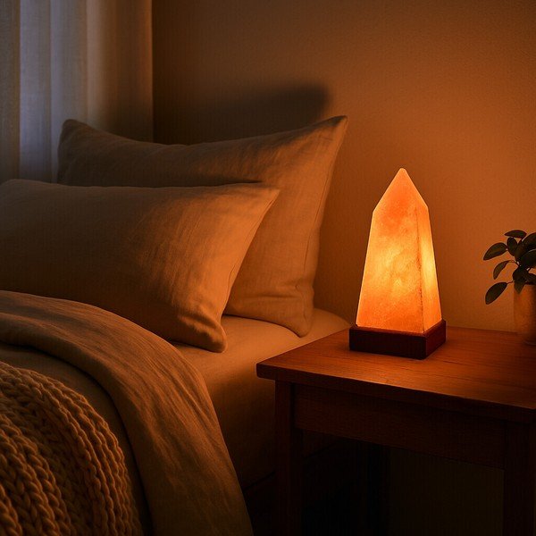 Oranža sāls lampa (augstums 28 cm) Nepal – Premier Housewares-image-1